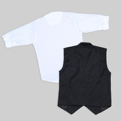 MashUp Stylish formal party shirt with waistcoat and a tie