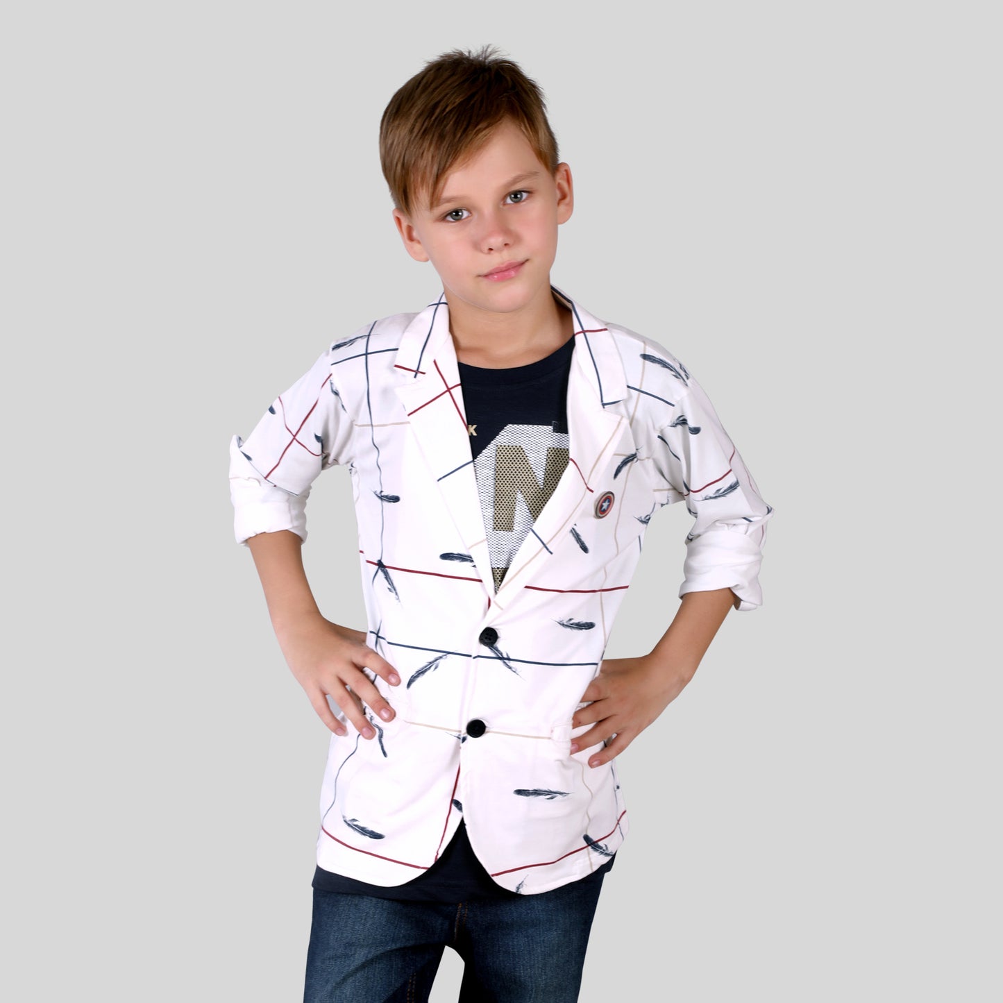 MashUp Fashionable blazer set  for Young boys