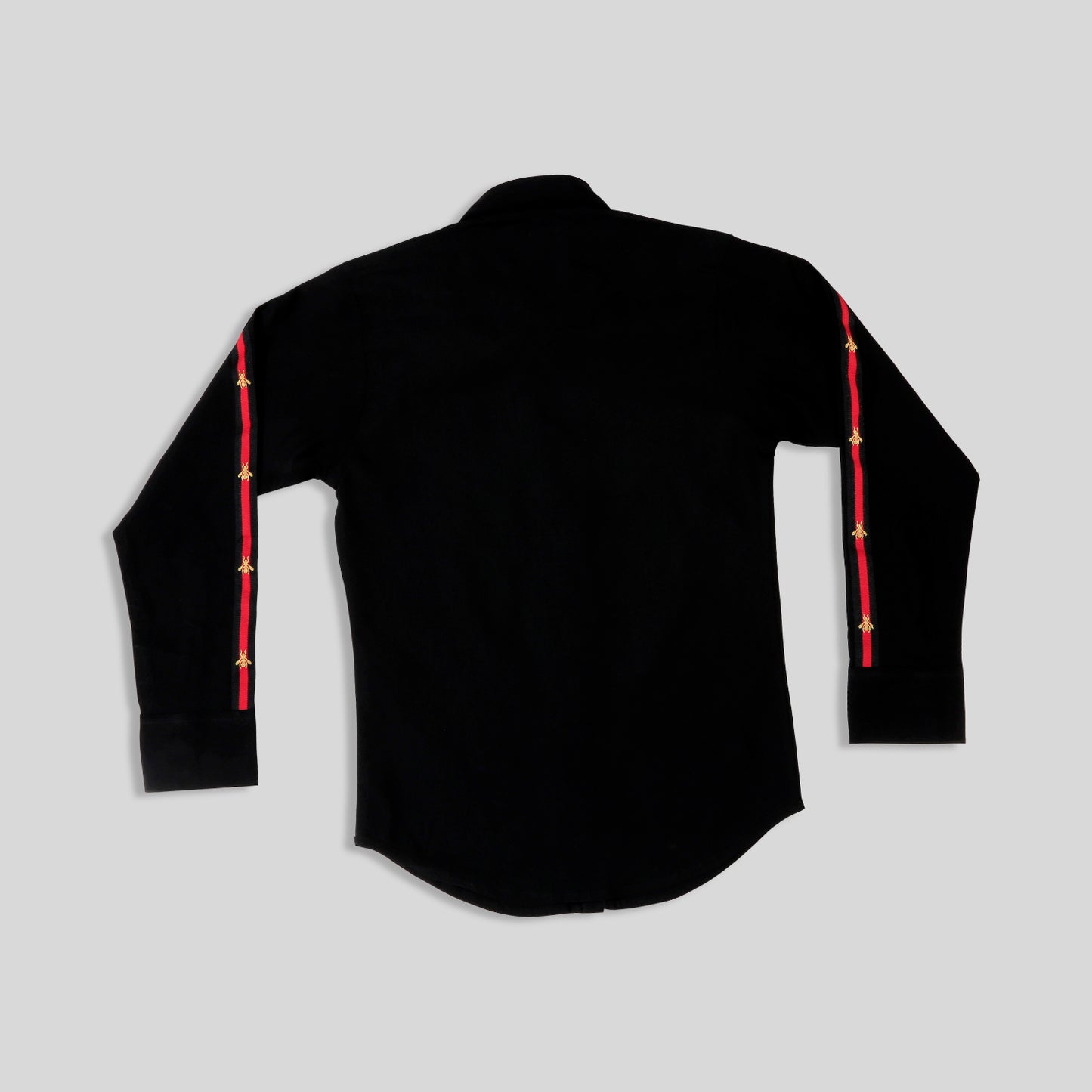 MashUp Elegant tapered funky black cotton stretch lycra shirt