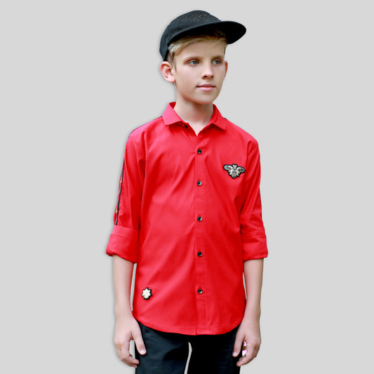 MashUp Elegant tapered funky cotton stretch lycra shirt