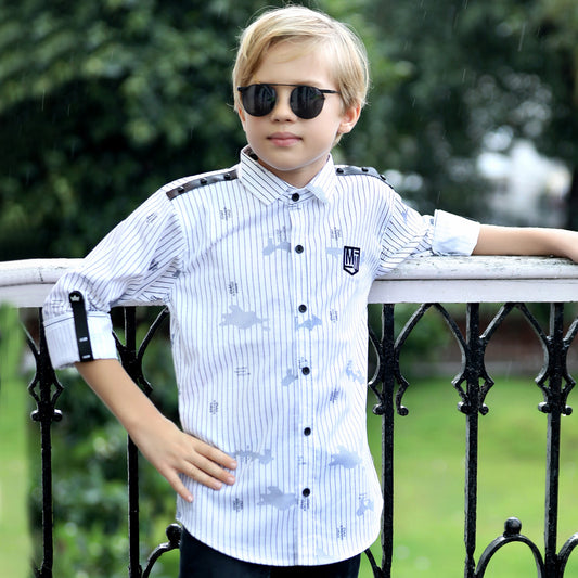MashUp Stylish Classic printed shirt for Young boys