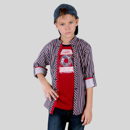MashUp Stylish Printed Shirt Set for Young boys
