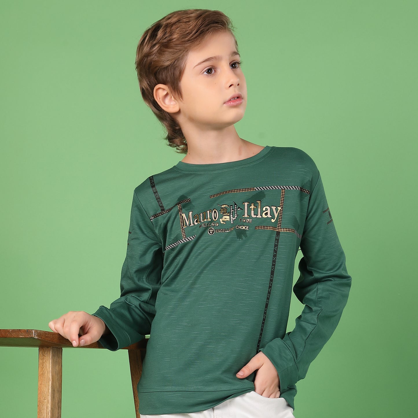 Stylish Full-Sleeves T-shirt for Young boys