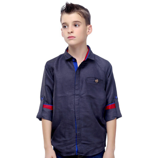 MashUp Grey Linen Shirt - mashup boys