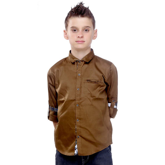 MashUp Club Classics - brown formal  shirt - mashup boys