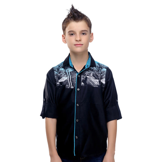 MashUp Skyline Digital Print Shirt - mashup boys