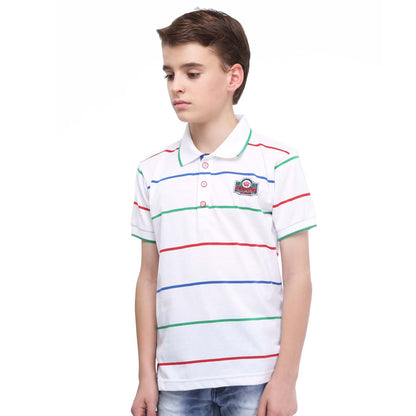MashUp Super Stripes – White Polo Tshirt - mashup boys