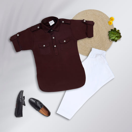 Plaid and Stylish Kurta salwar set.